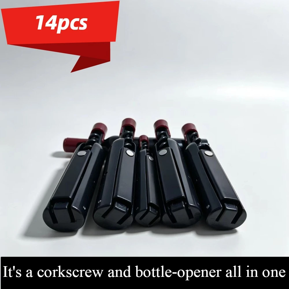 14pcs Wedding Gifts Bottle Opener Magnet for Refrigerator Foldable Wine Opener Champagne Corkscrew for Wedding Favors