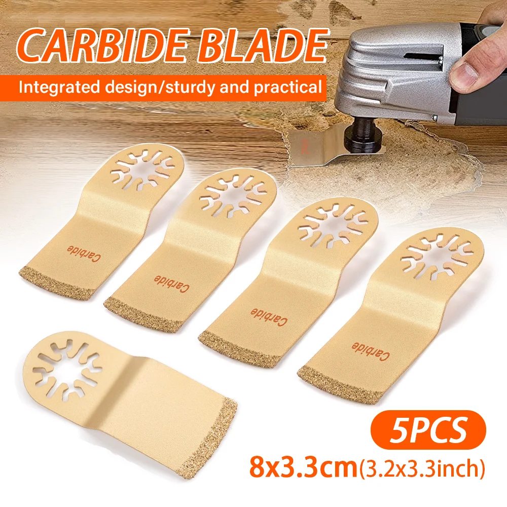 

1/3pcs Gold Diamond Tungsten Carbide Oscillating Saw Blade Tile Concrete Stone Multifunctional Cutter For Fein Tools Accessories