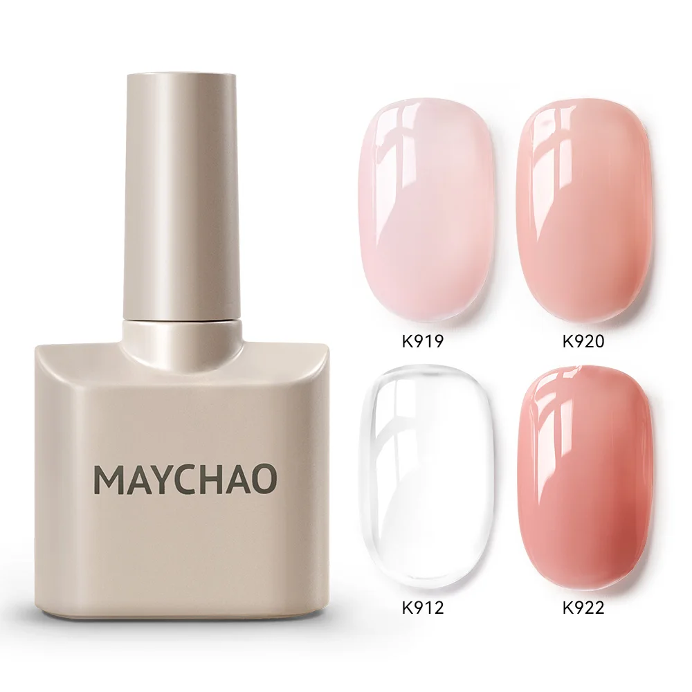 

MAYCHAO 6 in 1 Builder Gel 12ML Builder Base Strengthening Gel UV/LED Building Nail Gel for Nail Repair Nail Strengthen Hard Gel