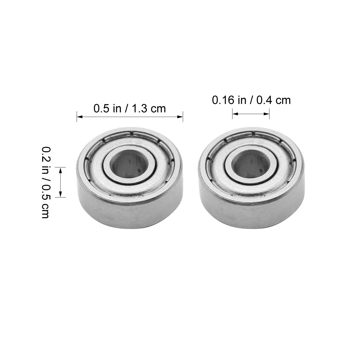 10Pcs Deep Groove Bearings 624Zz 4Mm X 13Mm X 5Mm Single Row Shielded Pre- Bearings Radial Groove for Food