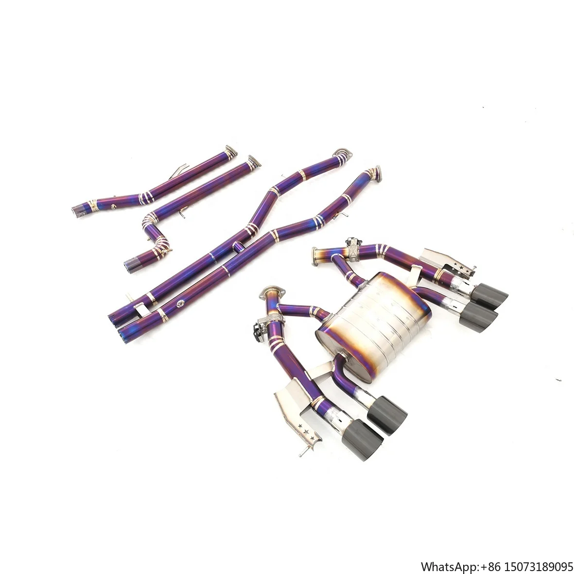 

Фиолетовая титановая выхлопная система Purple Burnt Performance с клапанами и глушителем для G80 M3 G82 M4 S55 3.0T