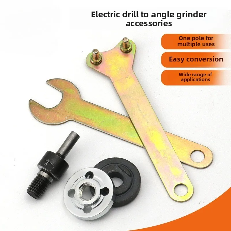 Drill to Angle Grinder Adapter Change Conversion Kit Heavy Duty Metal Cutting Disc Polishing Wheel Mount for Electric Drill Tool