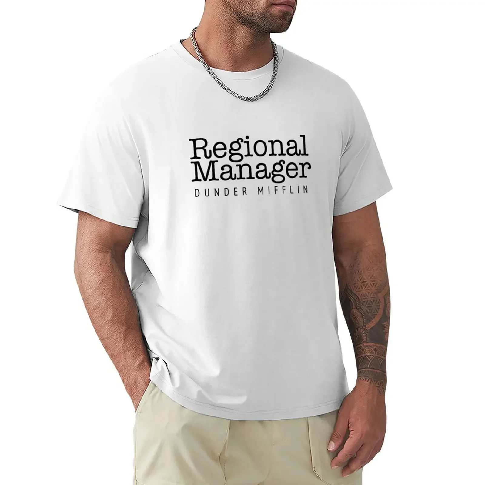 Regional Manager T-Shirt heavyweights Short sleeve tee blanks korean fashion Men's t-shirts