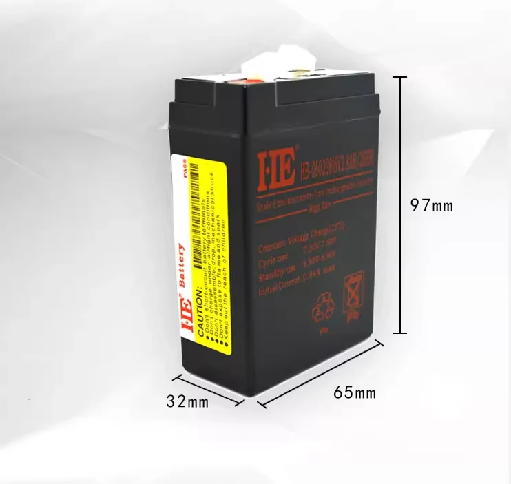 6V2.8AH Battery Rechargeable lead-acid Accumulator for Fire Light Table Lamp Electronic Scale