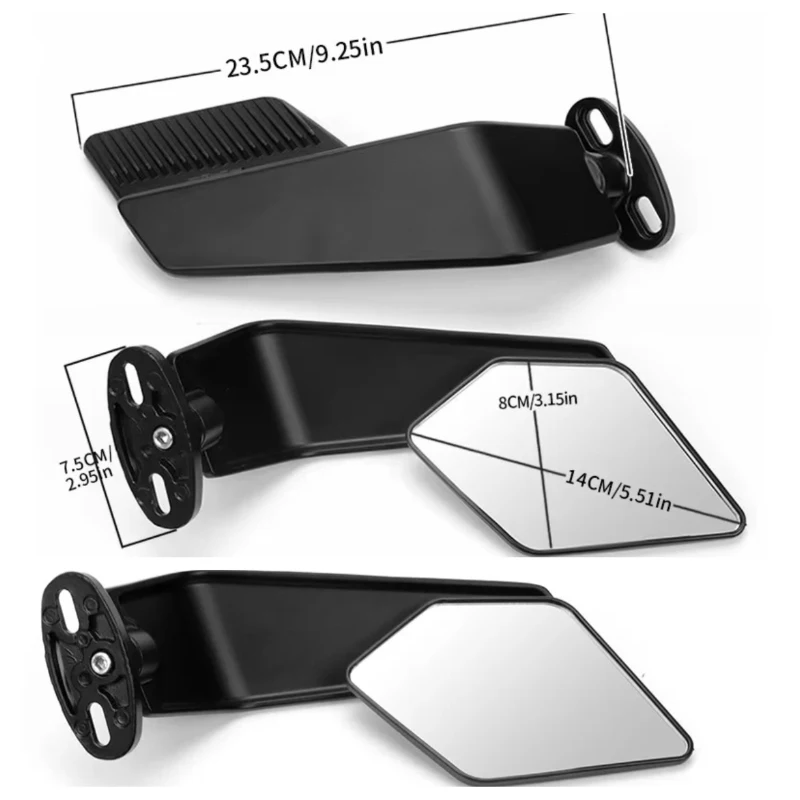 Modified Wind Wing Adjustable Rotatable Universal Rearview Mirror for Honda CBR650R CBR1000RR CBR 190 250 300 400 500 600 R RR