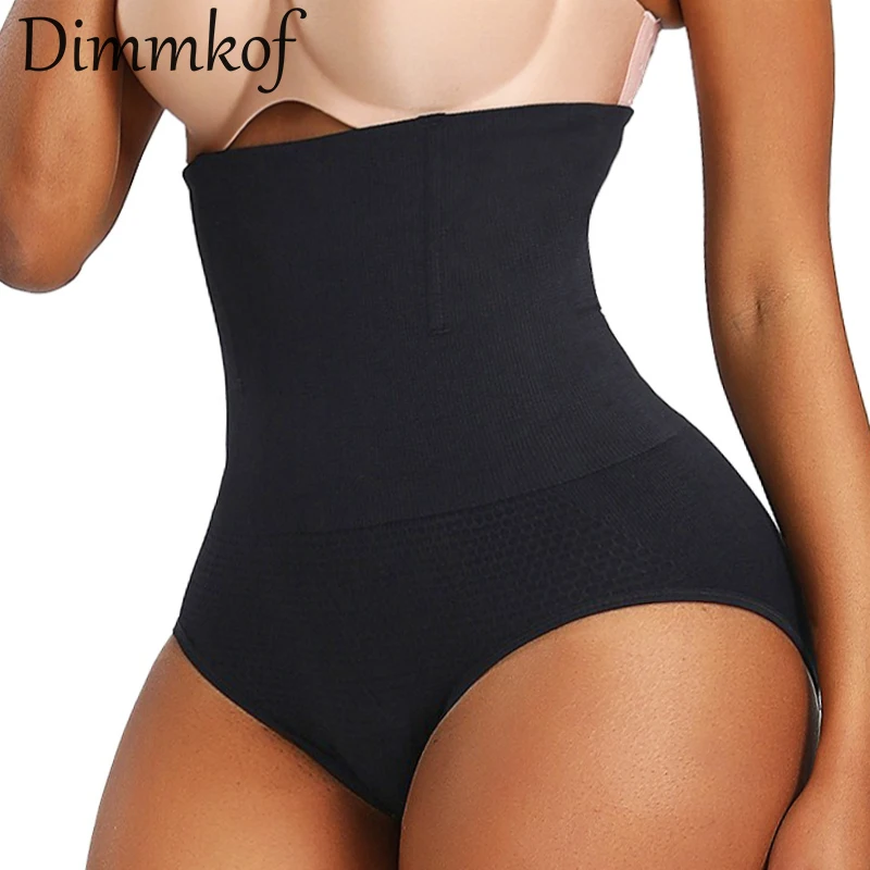 Dimmkof 4 Steel Bones High Waisted Panties High Elasticity Shapewears Women's Tummy Control Underwears Waist Trainer Body Shaper