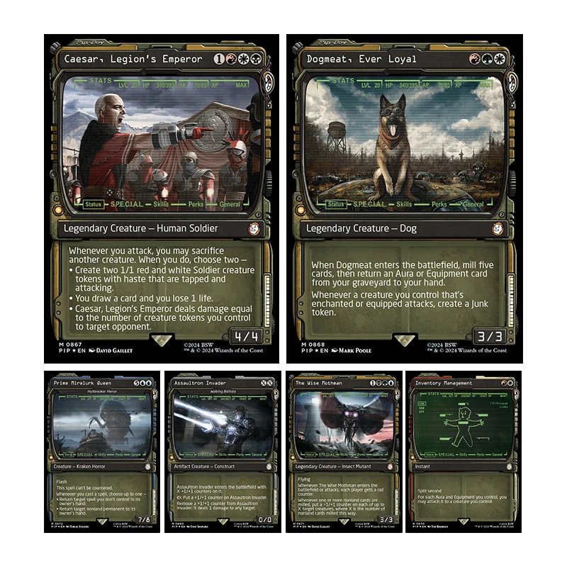 

Diy Magic The Gatherings Storms Коллекционная карточная игра Fallout Series The Wise Mothman Dogmeatever Loyal Коллекционная карточка Игрушки в подарок