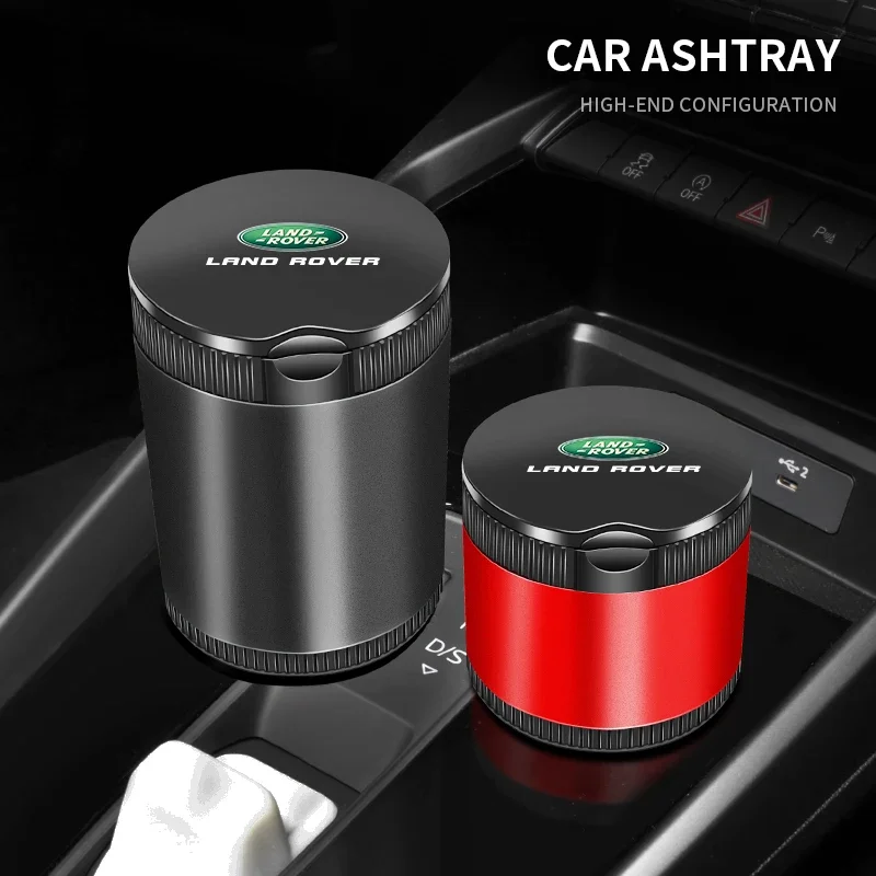 Car Ashtray With Lid Blue Led Portable Ashtray Cup For Land Rover Discovery 3 Evoque Velar Freelander Defender Range Rover Sport