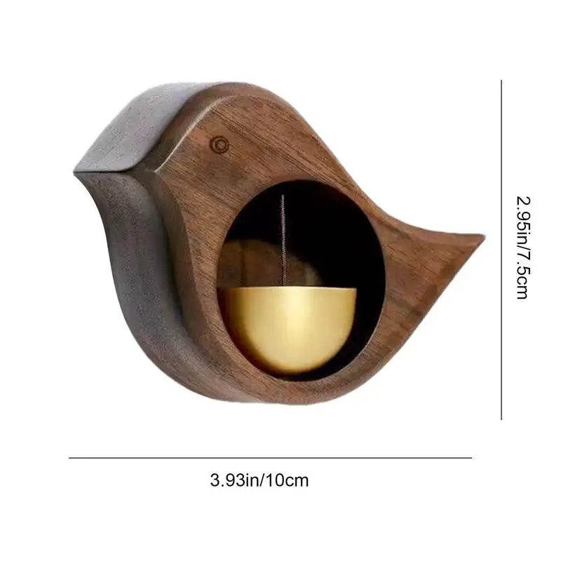 Japanese Porch Door Reminder Bell Wood Doorbell for Door Opening Outdoor Suction Type Wind Chime Entering Home Decorative Gift