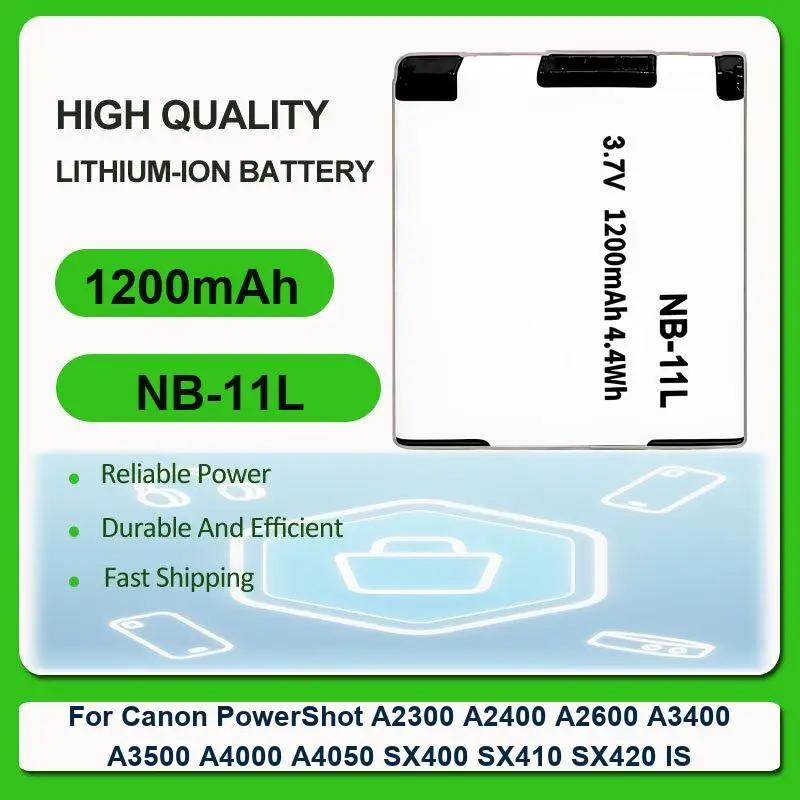 Battery For Canon Powershot IXUS 310 SX240 SX275 SX280 SX510 SX500 HS 95 D10 D20 D30 A2300 A2400 A2600 A3400 A3500 A4000 A4050