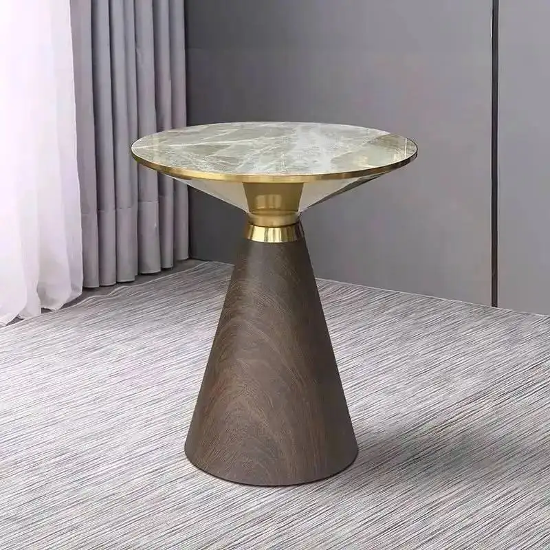 Side Round Creative Coffee Sofa Corner Home Modern Room Luxury Nordic Exquisite Light Table Table Living Rock Plate Round Tables