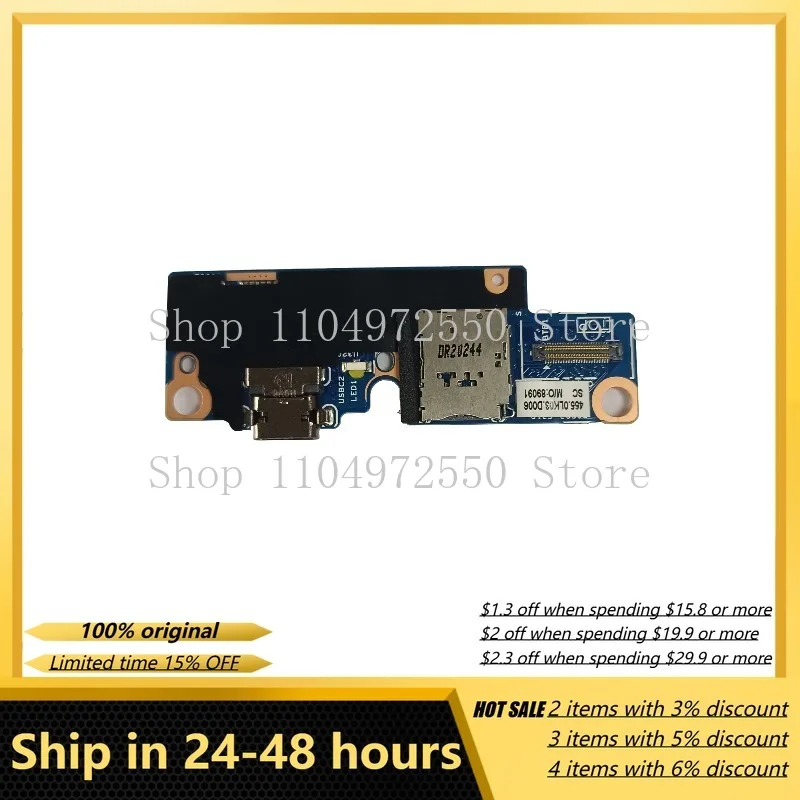 Placa de alimentación para Lenovo ThinkPad X12 Det G1, placa de interruptor, placa de puerto de carga, pieza de repuesto para placa base de portátil