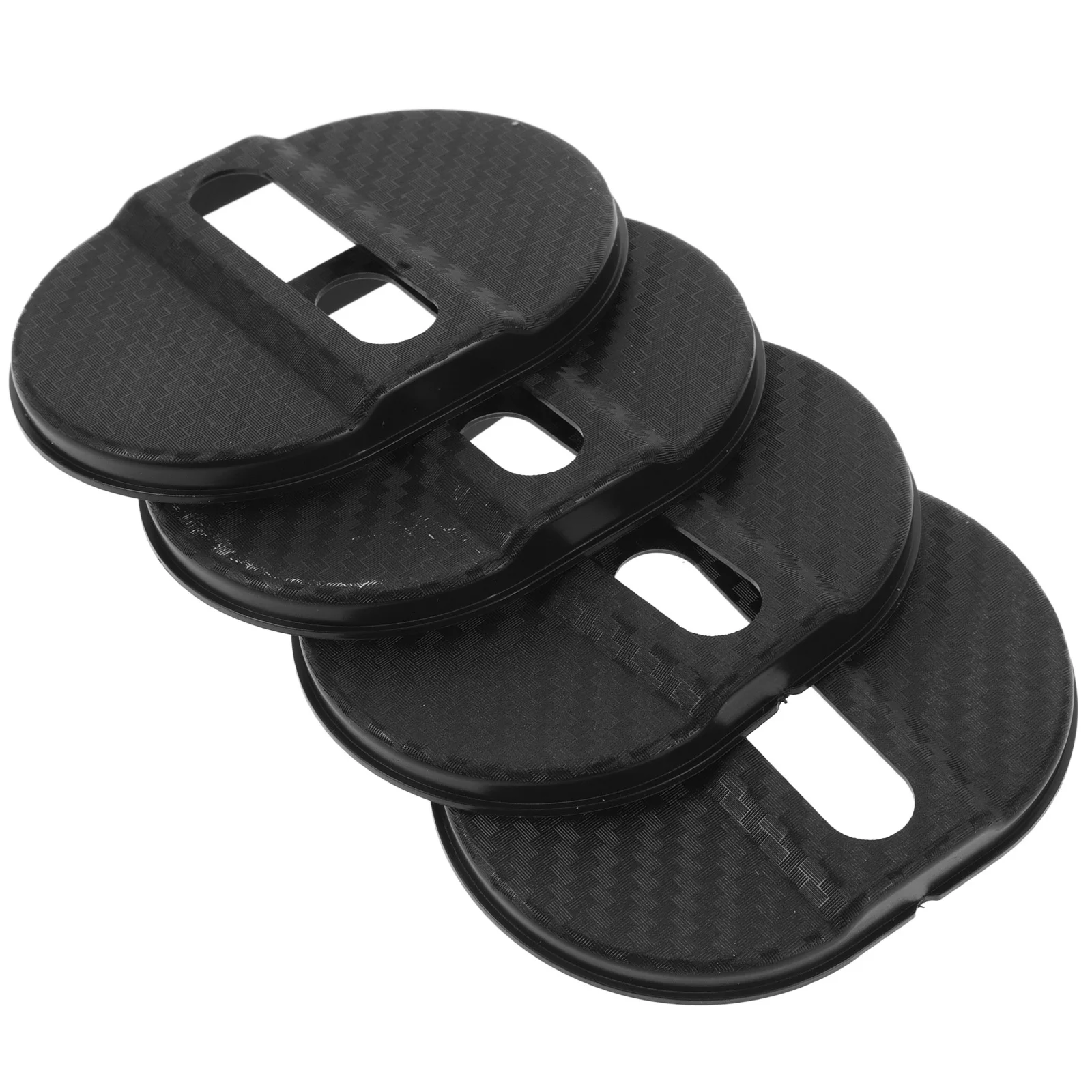 

4pcs Car Lock Buckle Cover Protector Universal Durable Plastic Shock Absorbing Pad Easy Install No Tools Car Door Bumper Guards
