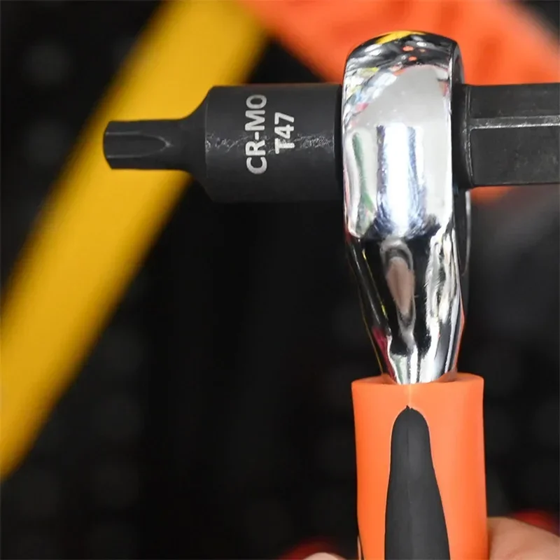 9/10Pcs Torx Socket Bit Set 1/4 & 3/8 Inch Drive T10-T50 Magnetic Screwdriver Bits Auto Mechanical Repair Hand Tools view 4