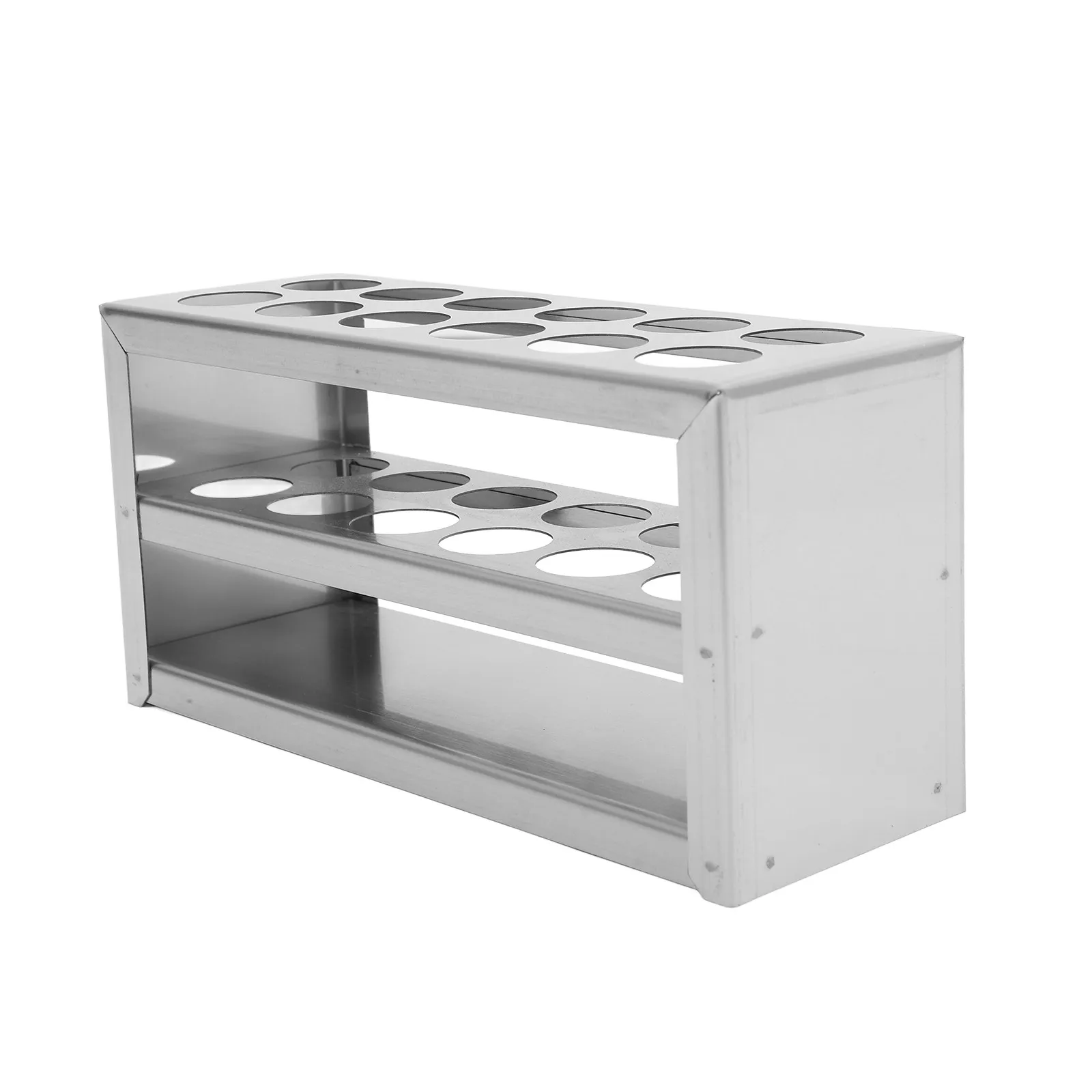 12-Slot Stainless Steel Tube Rack for Laboratory Test Tubes and Centrifuge Tubes Up to 21Mm Test Tube Storage Organizer Reusable