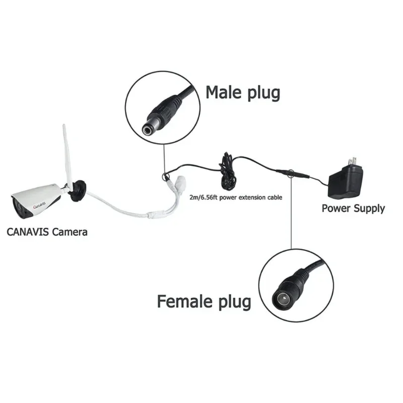 DC Extension Cable 1M 1.5M 3M 5M 3.5mm X 1.35mm Female To Male Plug for 5V 2A Power Adapter Cord Home CCTV Camera LED Strip