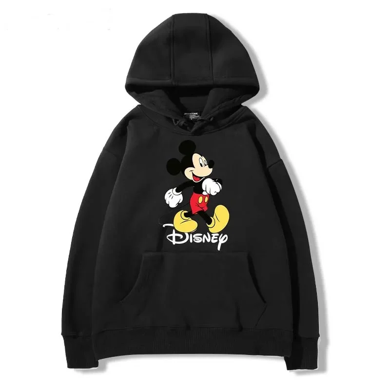 2024 Disney Mickey Mouse felpa con cappuccio felpe autunno primavera donna moda Casual Cool Pullover studente Harajuku Streetwear felpe con cappuccio