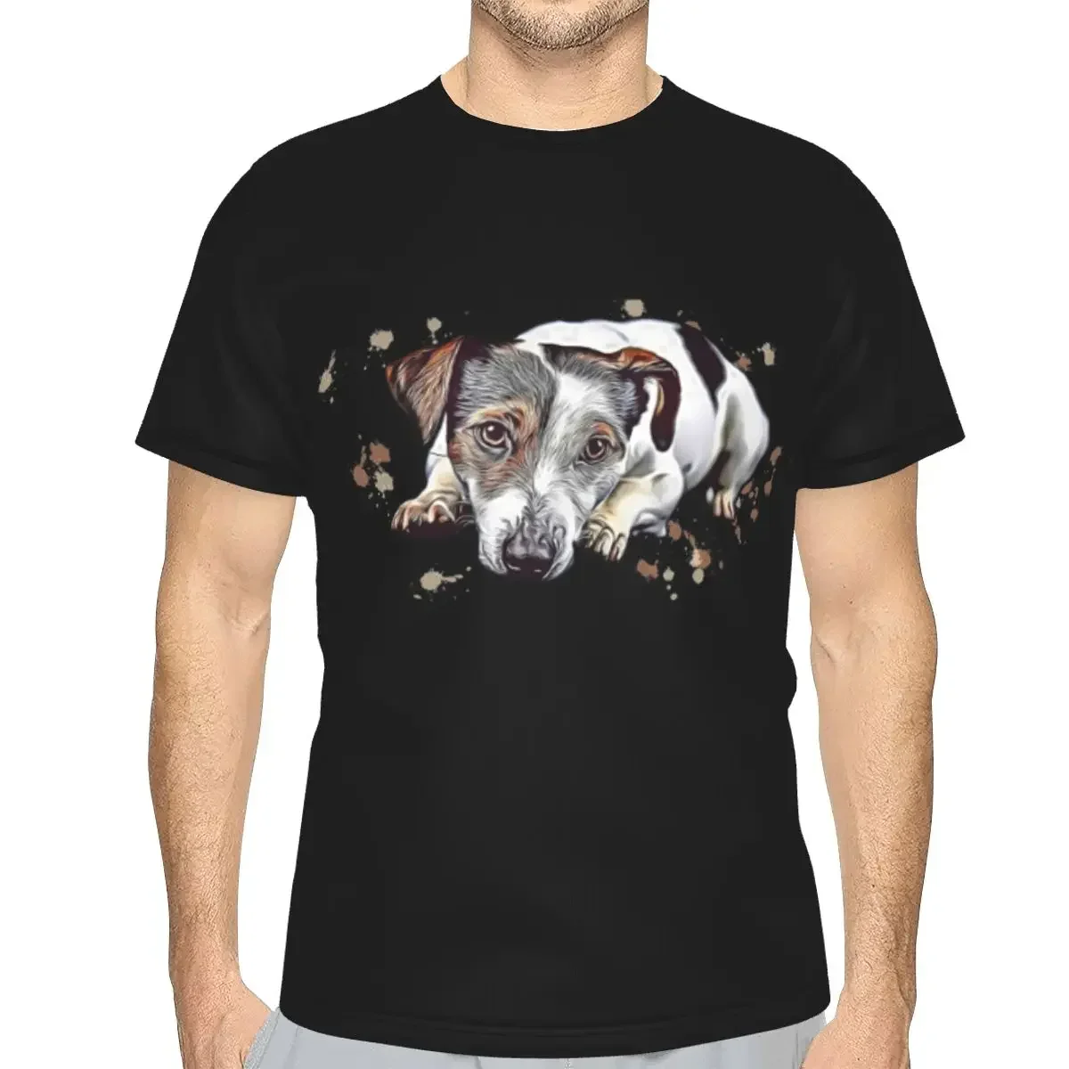 Sweet Jack Russell Terrier Gift Dog Lover Mum polyester T-Shirt Men'sFashion T Shirts Men Crew Neck Short Sleeve