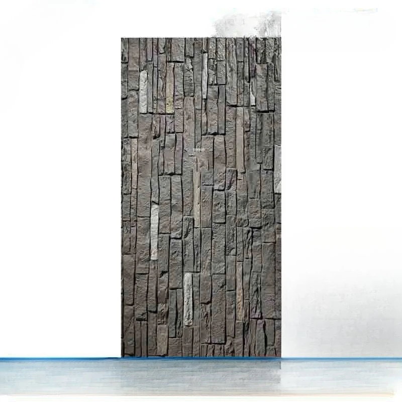 Large Simulation Mushroom Water Stone, Retro PU Imitation Stone Panels for Rural Villa Interior Exterior Wall Decor
