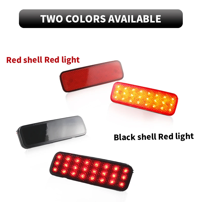

LED Rear Bumper Reflector Lights for Ford Transit Connect Tourneo Custom 2013-2024 Red Lens Tail Brake Stop Lamp 1778456 1778457
