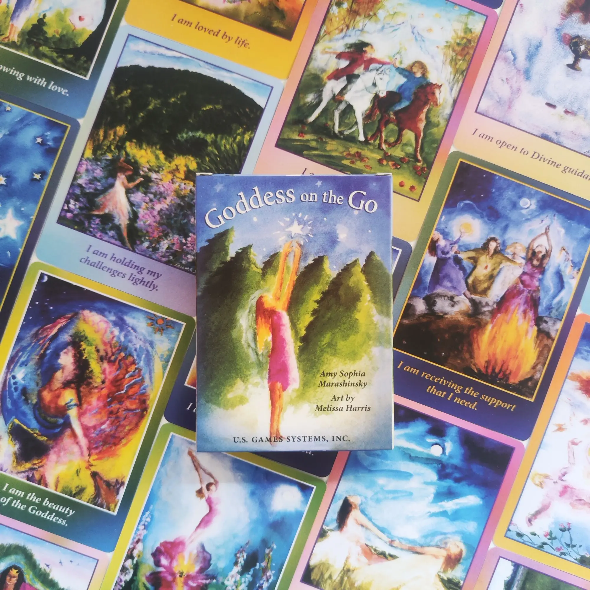 

Goddess on the Go 33pcs Cards English Version Tarot Deck Divination Party Divination Edition Deck Board Playing Games