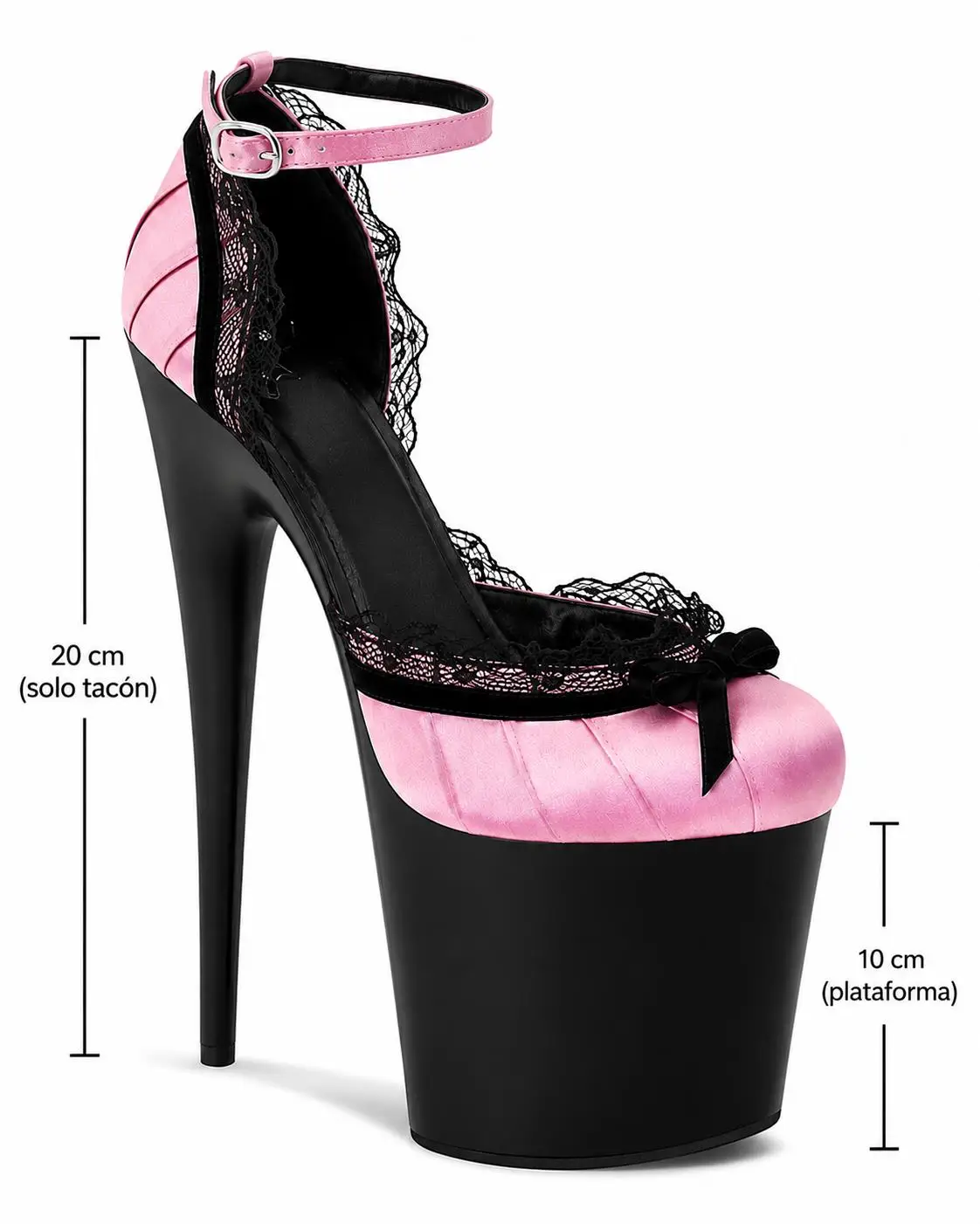 Japanische Schmetterlings-Prinzessinnen-Schuhe, 8 Zoll hohe Absätze, 20 cm Sandalen, exotische Plateau-Pumps, rosa Stripper-Kristallkleid, runder Absatz