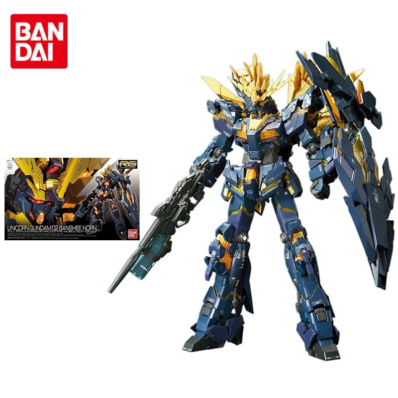 Bandai Gundam Model Kit RG 1/144 RX-0 UNICORN GUNDAM 02 BANSHEE NORN Anime Figure GenuineAction Toy Figure Toys for Children