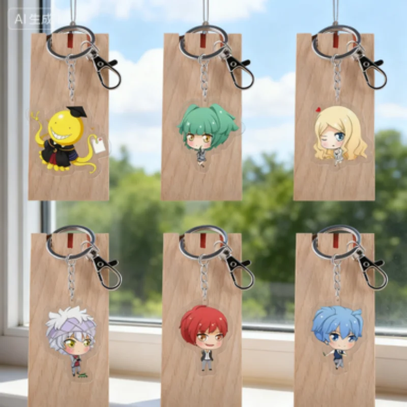 

Anime Assassination Classroom Korosensei Bag Charms Pendant Q Version Creative Products Acrylic key chains Bag decoration