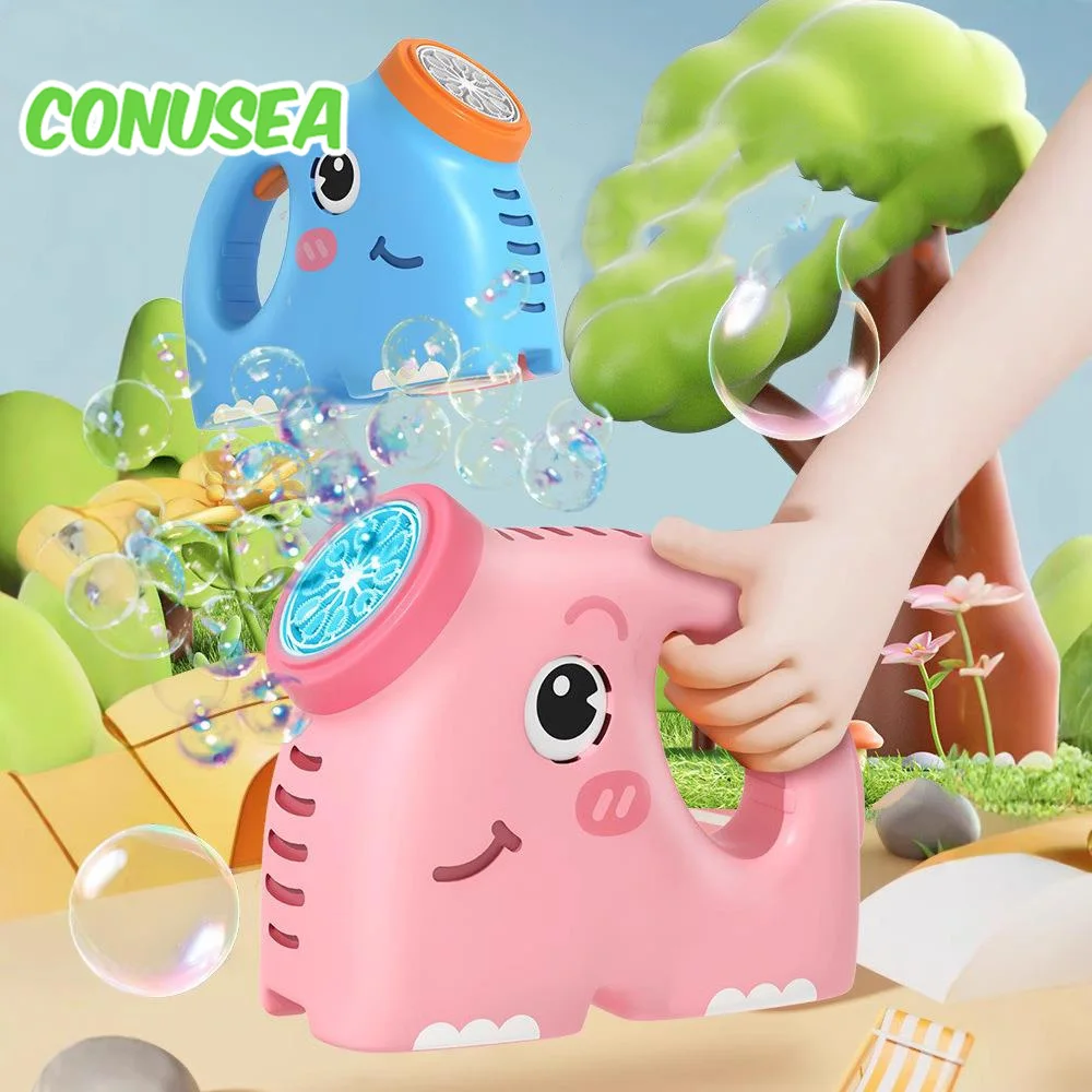 象のバブルマシンガン送風機かわいい赤ちゃんシャボン玉メーカー吹くおもちゃポータブル楽しい屋外ゲームのおもちゃ子供のため