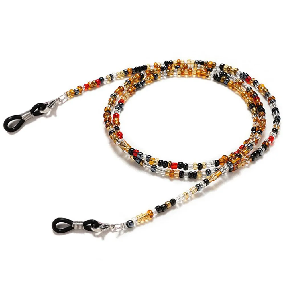 Bohemian Colored Mask Strap Beaded Glasses Chains Women Face Mask Lanyard Anti Slip Women's Neck Chain For Eyeglass Sunglasses