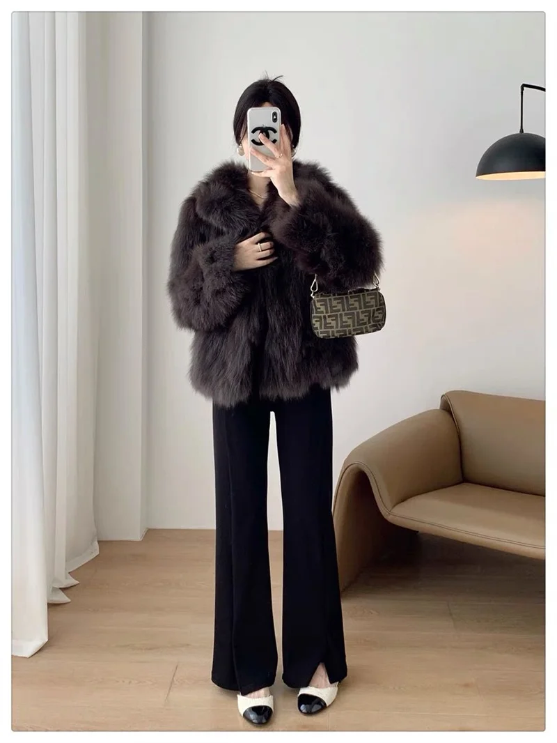 2025 Winter New Women's Imitation Fox Fur Grass Coat Eco friendly Hair Xiaoxiangfeng  High end  Warm Medium length Fashion  Coat
