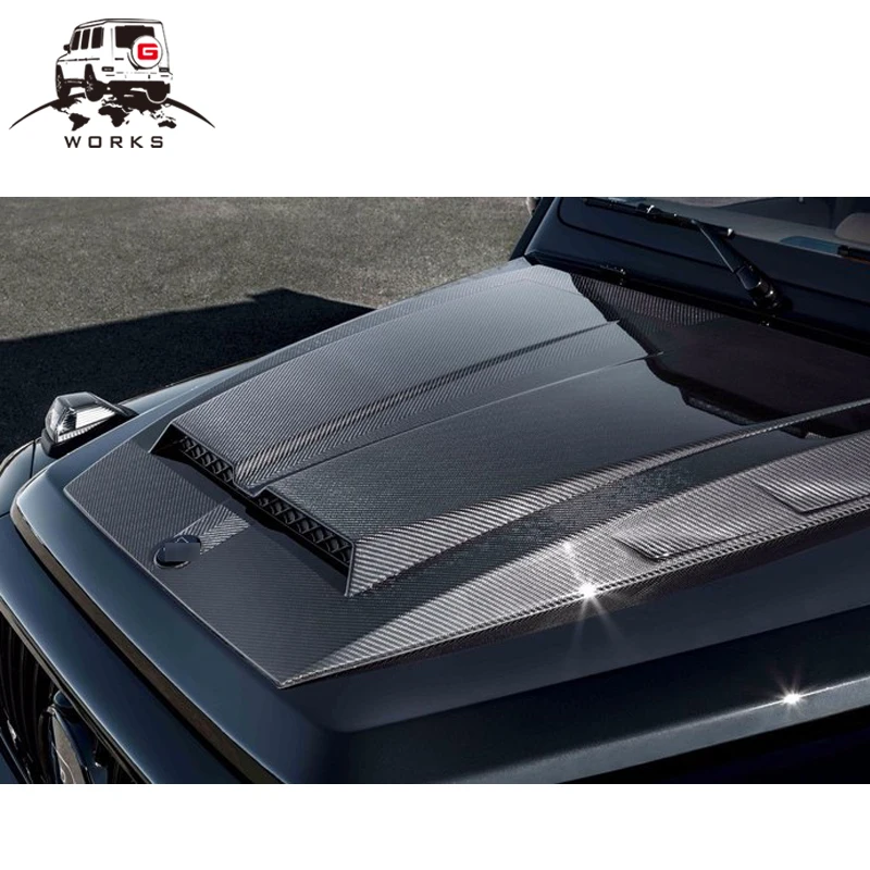 

STLFCarbon Fiber B Style Bonnet Front Hood Scoop for W464 G63 G500 G550 B Style Engine Cover 2019+