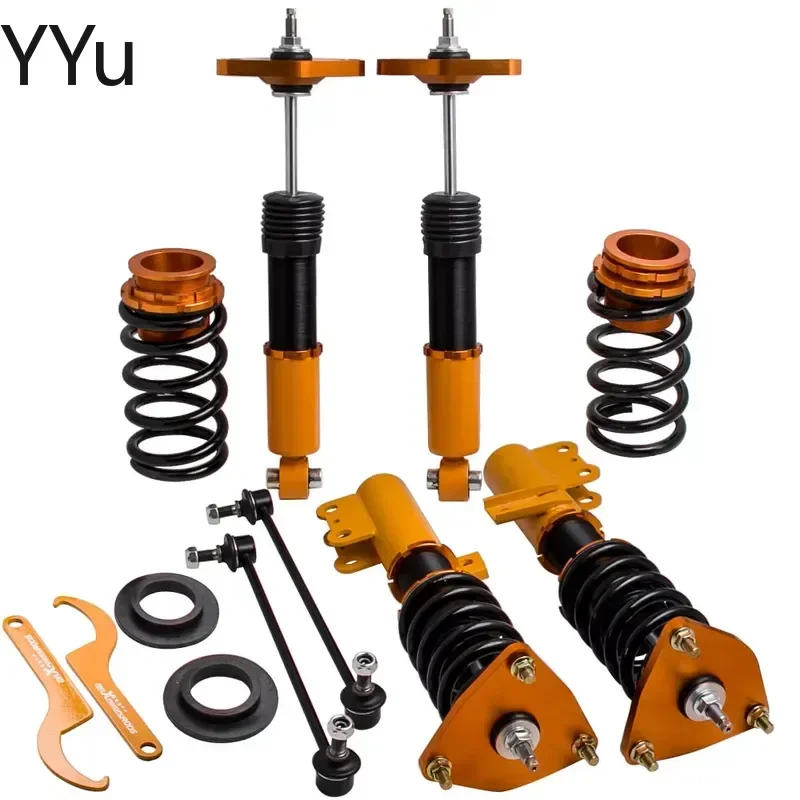 24 Ways Adjustable Damper Coilover Suspension Kit for Hyundai Genesis Coupe 2 Door 2011 2015 with Sway Bar Lowering Springs