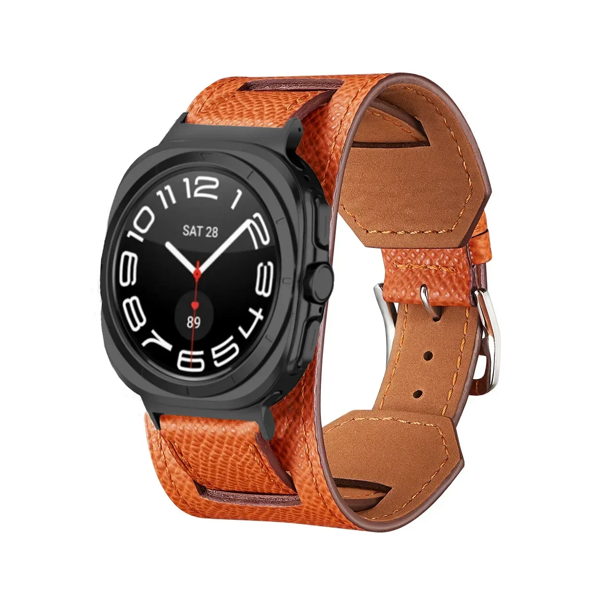 Premium Leather Strap for Samsung Galaxy Watch Ultra 2025 47mm Watchband Bracelet Belt for Samsung Galaxy Watch 8-7 Ultra Correa