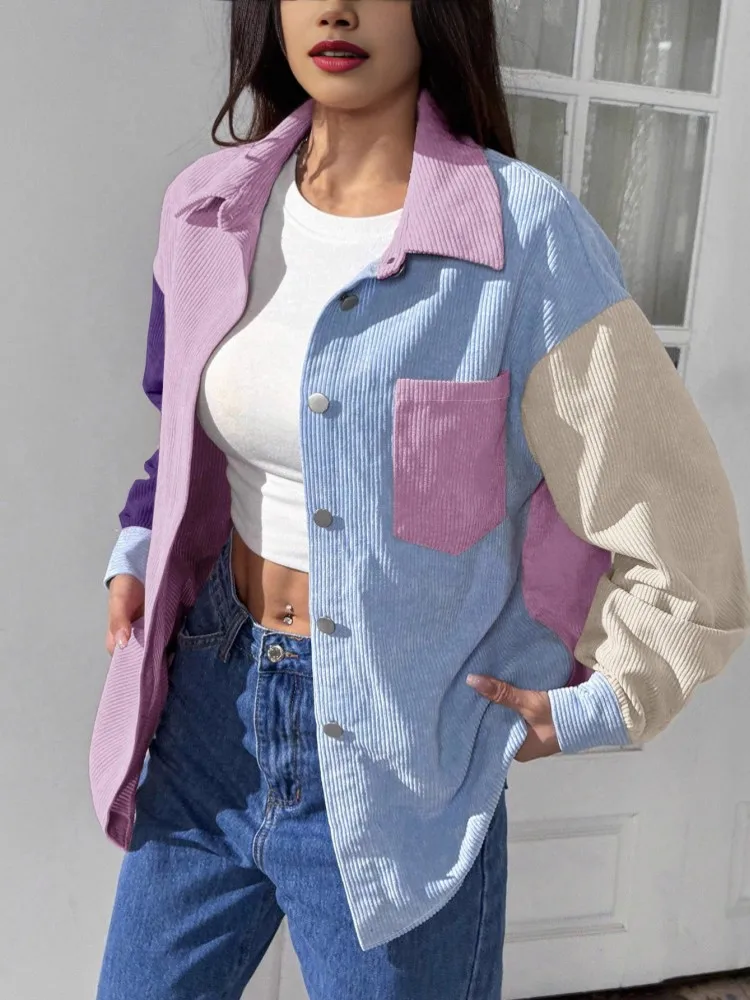 

Женская рубашка больших размеров XL-5XL, повседневная рубашка с отложным воротником и длинными рукавами, спортивный уличный топ, женская одежда больших размеров, осень-зима