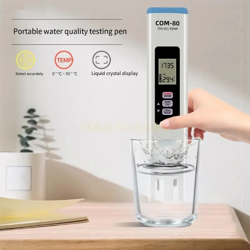 

Digital Salinity Tester Waterproof PPM Meter for Saltwater Pool/Aquarium with Temperature Measurement