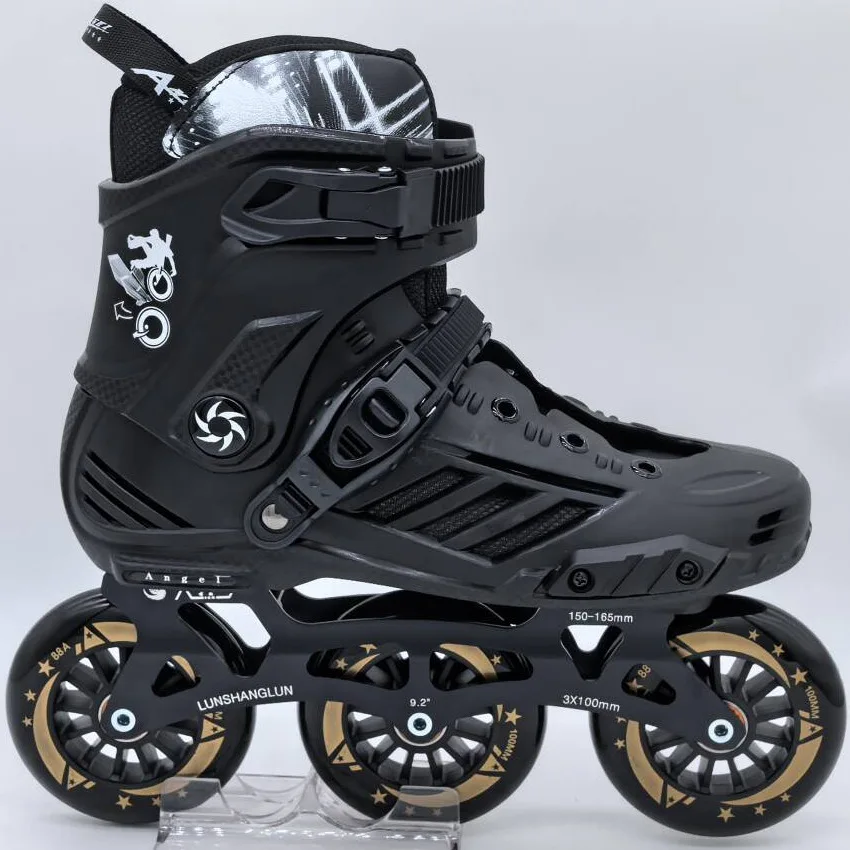

Adult roller skating block roller skating speed skating large three-wheel racing roller skating shoes