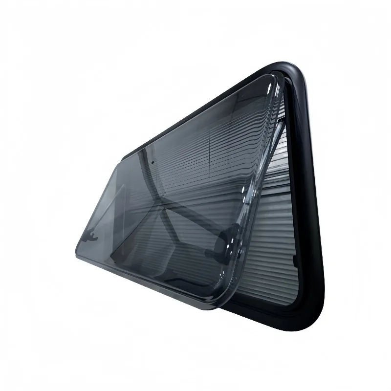 900x500mm Caravan Parts Aluminum Frame Side Window with Double Layer Acrylic Glass and Pleated Blind for Trailer Motorhome