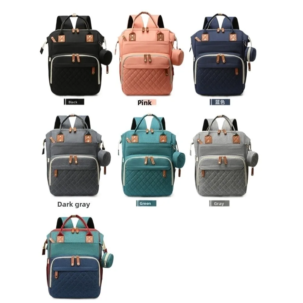 Portable Oxford cloth Mommy Bag Multi-Functional Large Capacity Baby Diaper Backpack Lightweight Foldable Nappy Backpack Female