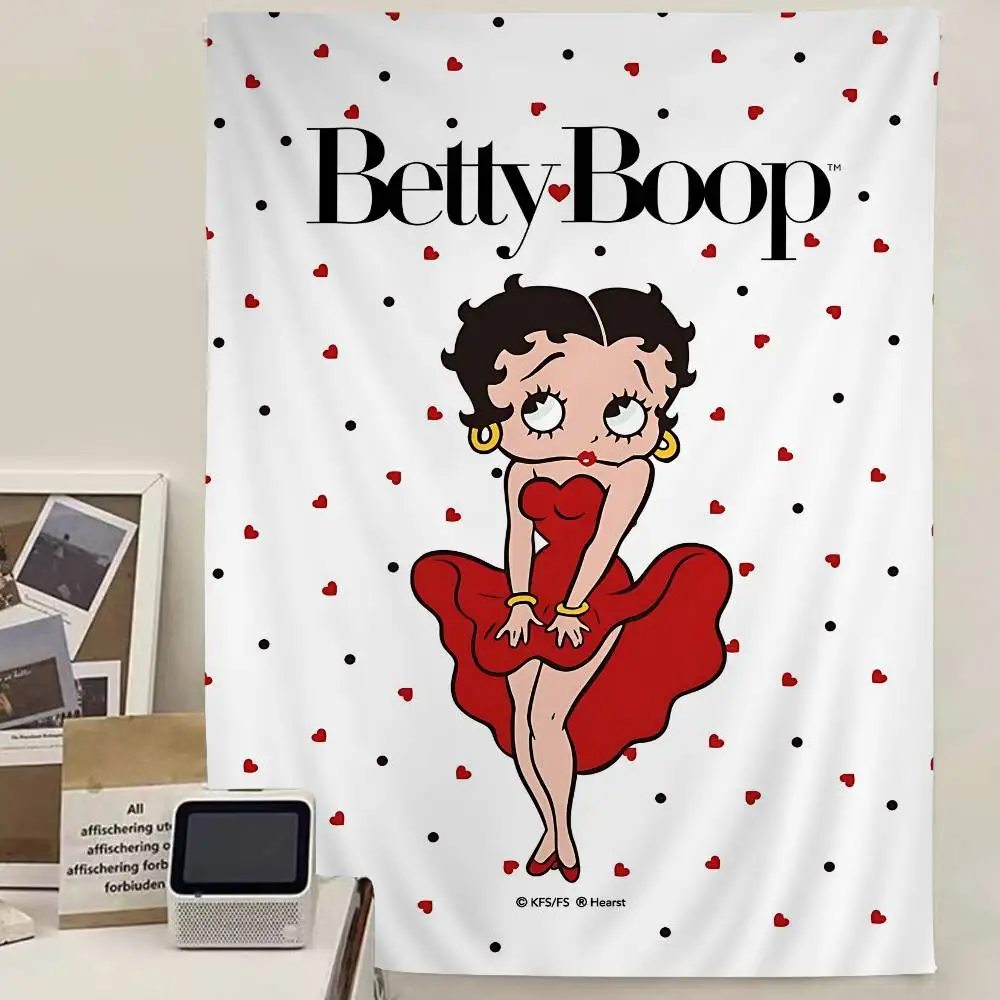 B-Betty-Cute-Boops DIY Wall Tapestry for Living Room Home Dorm Decor Wall Art Decor