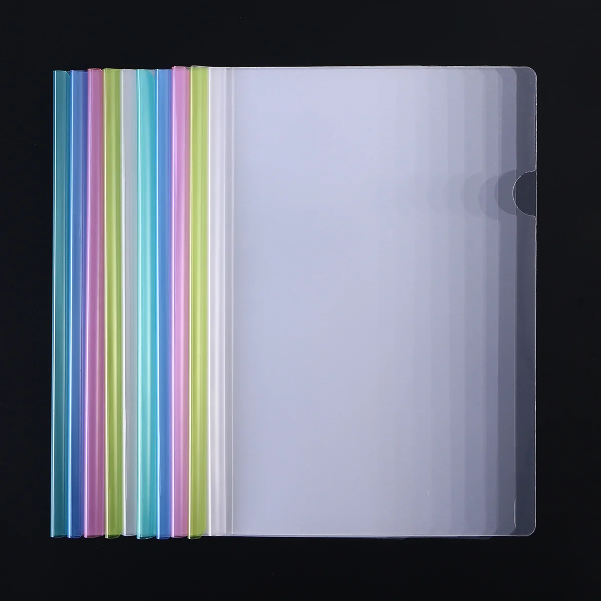 

10 Pcs High Capacity File Holder A4 Transparent Slide Clamp Sliding Bar Files ganizer Report Binder Non Locking Bar