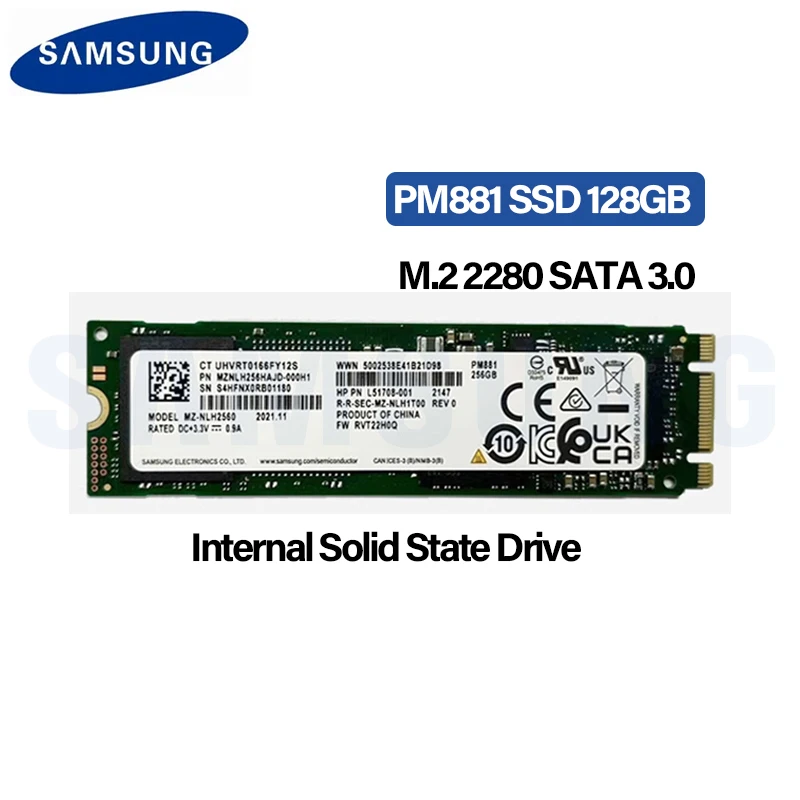 SAMSUNG PM881 128GB M.2 2280 SATAIII SSD Solid State Hard Drive NGFF SATA SSD For Laptop Desktop