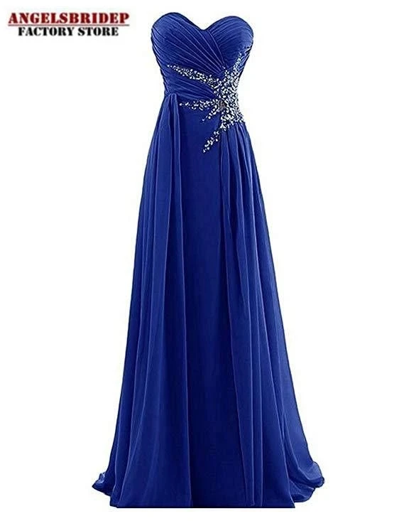 

Angelsbridep Luxury Beading Sweetheart Chiffon Bridesmaid Dress Formal Wedding Party Dress Vestido De Festa De Casamento Corset