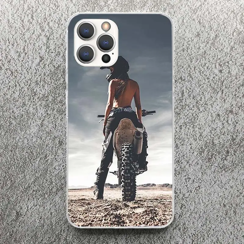Motocross Motorcycle Dirt Bikes Phone Case For iPhone 17 16 15 14 13 12 11 Pro Max Mini Plus Air 7 SE 8 Soft Silicone Print Shel