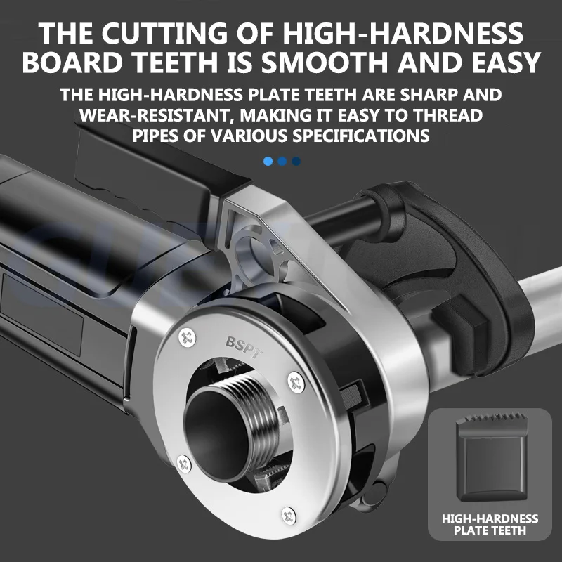 2200W Handheld Galvanized Pipes Electric Threading Machine,Small Manual Twisting Plate Thread Cutting Tool,For Water Pipes