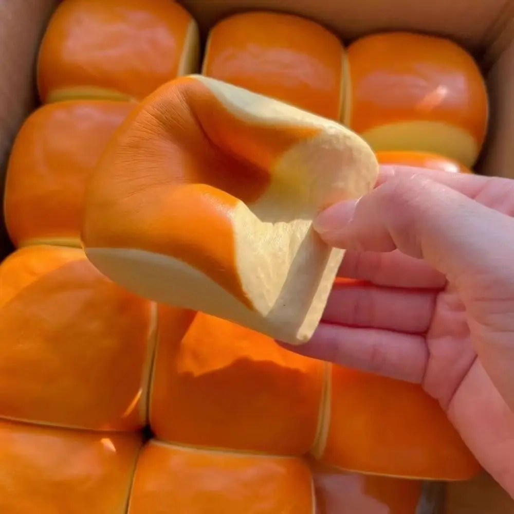 Soft Touch Fake Bread Stress Ball Slow Rising Realistic Toast Bread Cute Food Shape Squeezable Toast Squeeze Party Favors