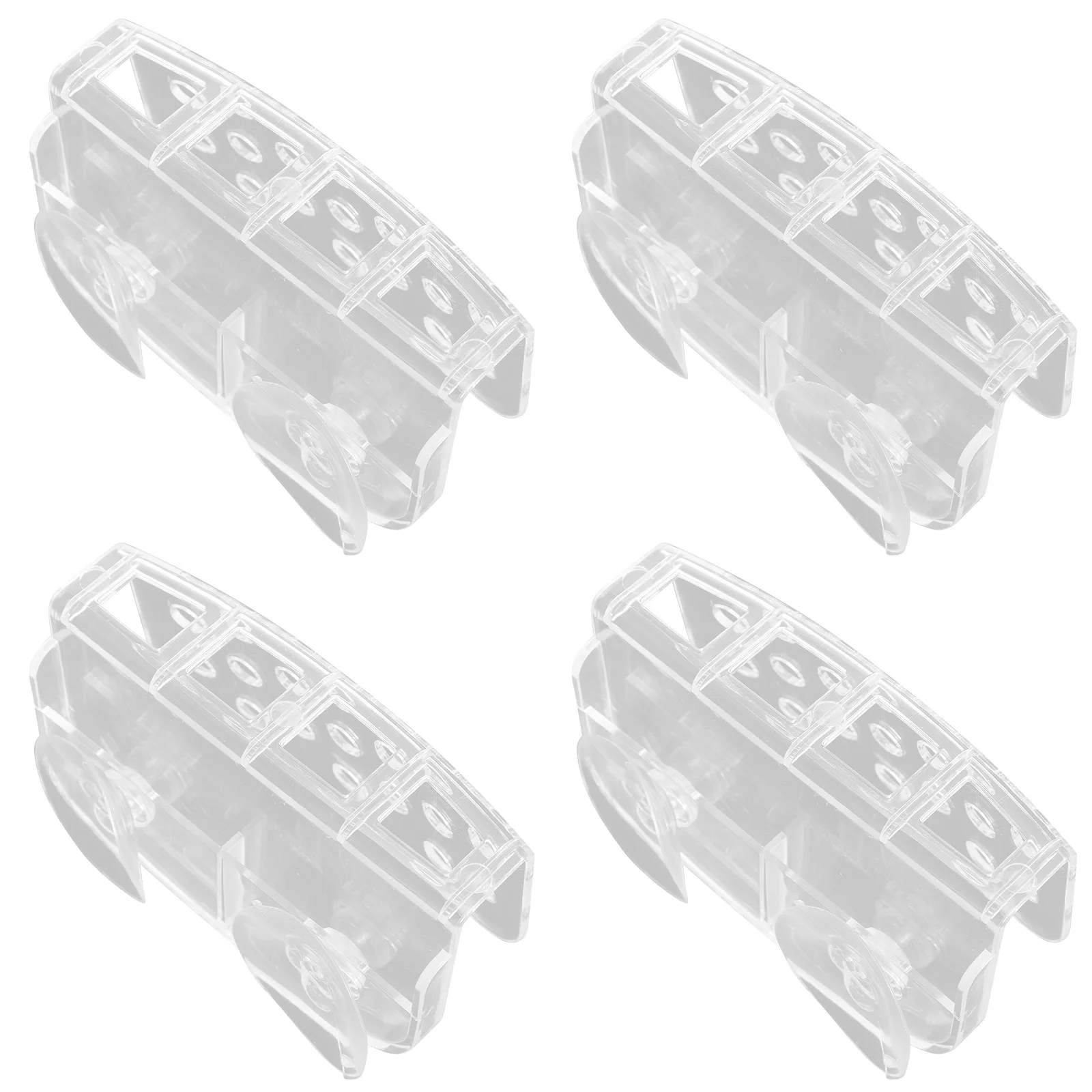 

4Pcs Sink Suction Storage Rack for Kitchen Sponge Holder Bar Soap Scrubber Organizer Easy Install Sturdy Plastic Modern