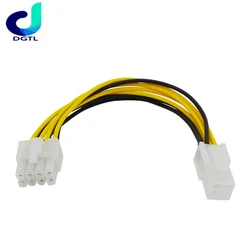 4 Pin Male to 8 Pin CPU Power Supply Adapter Converter ATX Cable