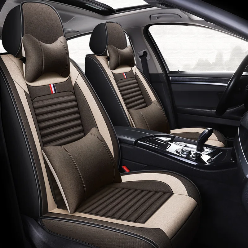 Universal Car Seat Cushion Backrest Interior Comfort Pad All Season Summer Breathable Integrated Cover For Various Vehicle Model