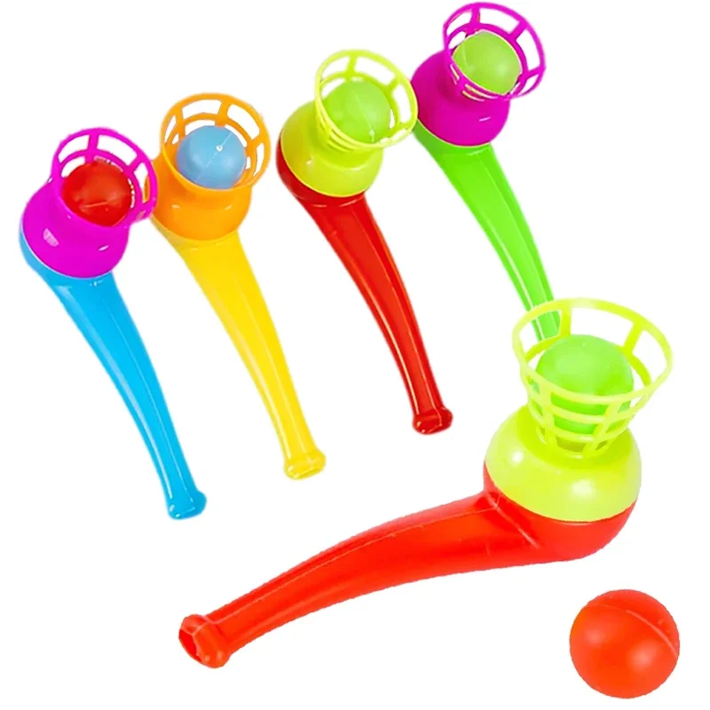 10 pezzi di tubo di plastica che soffia palla giocattoli per bambini giochi all'aperto allenamento sull'equilibrio giocattoli educativi giocattoli di apprendimento per bambini regali divertenti